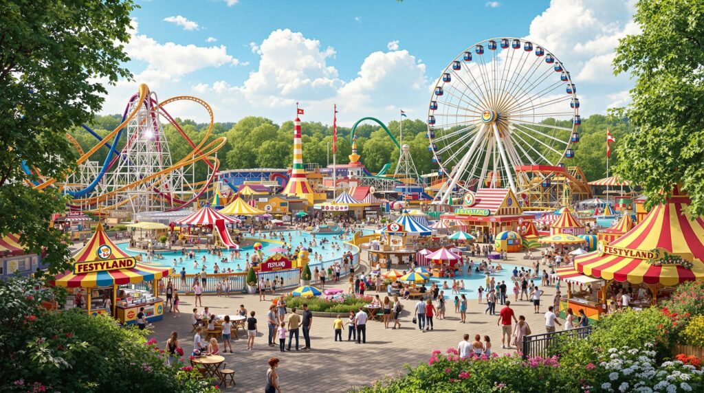 Découvrez Festyland, le plus grand parc d'attractions de Normandie, où aventures et sensations fortes vous attendent. Plongez dans un monde de divertissement pour toute la famille avec des attractions uniques, des spectacles captivants et une ambiance festive inoubliable. Préparez-vous à vivre des moments magiques en pleine nature!